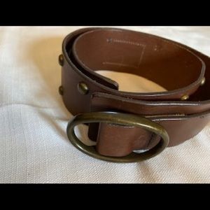 Brown leather belt